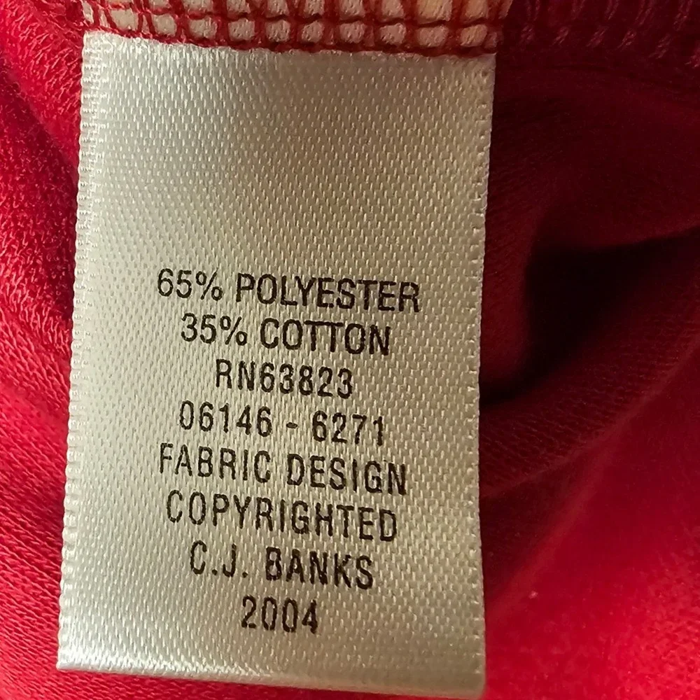 Vintage Banks‎ 1X Red Patriotic Cardigan Sweater Stars USA Flag Embroidered EUC